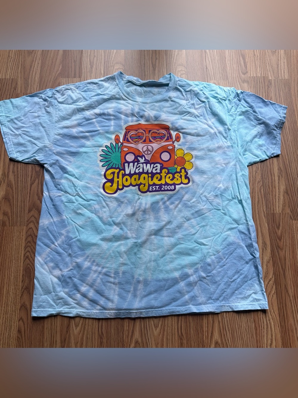 Wawa Hoagiefest 2023 15th Anniversary Tie Dye T Shirt XL or XXL Hippie